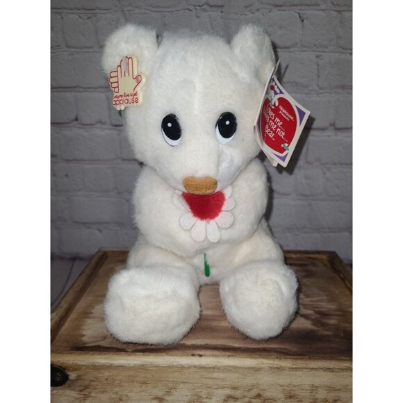 Vintage "Loves Me..Loves Me Not" Bear Stuffed Animal Plush - Picture 1 of 5